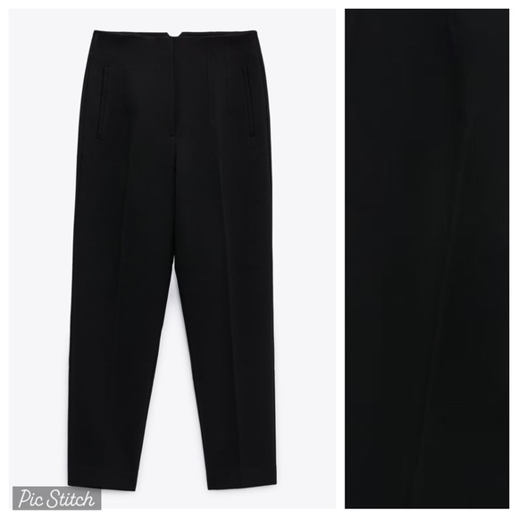 NWT. Zara Black High Waisted Pants. Size S. - Picture 9 of 11